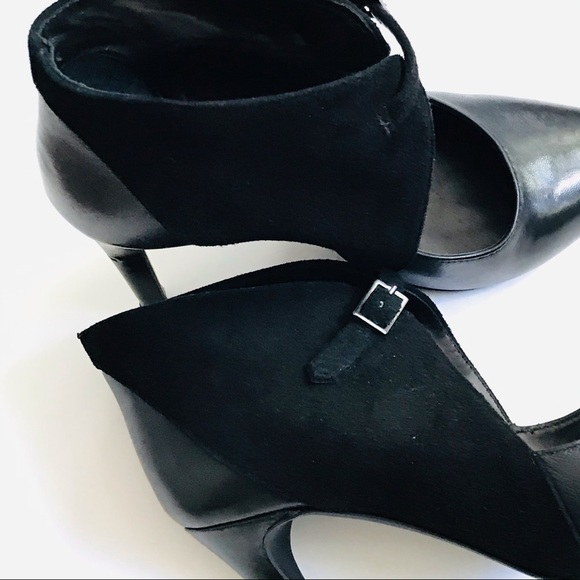 Scarpa Black Leather & Suede Heels - Picture 2 of 13